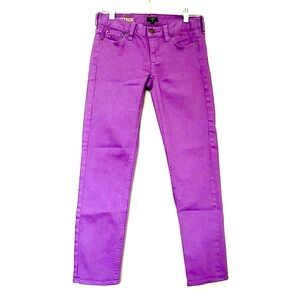 💜 J.Crew Factory Violet Matchstick Cropped Jeans | Size 24 | Y2K